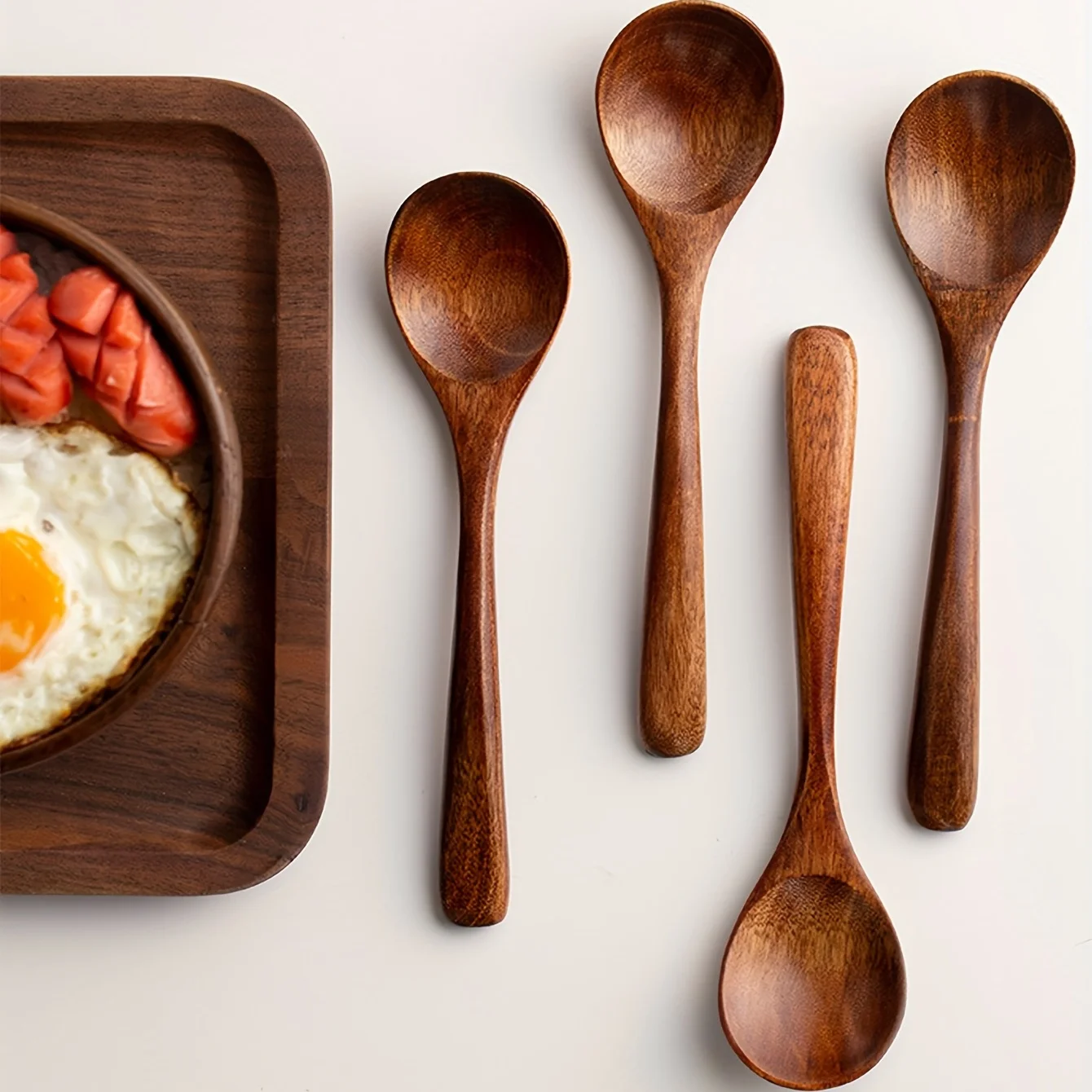 Kitchen Gadgets Modern - Современный набор многоразовых деревянных ложек, подходящий
