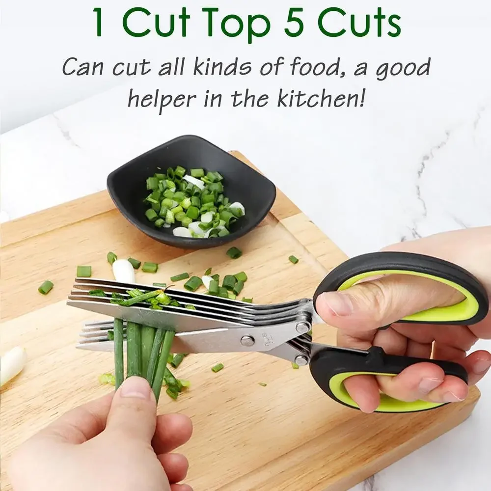 Herb Scissors 5 Blade - Многослойные ножницы, кухонные ножницы, 5 лезвий,