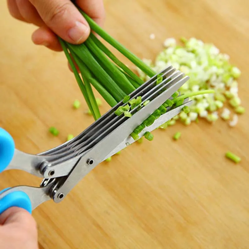 Herb Scissors 5 Blade - 5-слойные ножницы для зеленого лука, многофункциональные