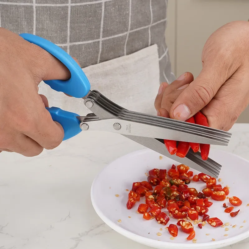 Herb Scissors 5 Blade - Кухонные ножницы, многофункциональные многослойные ножи из