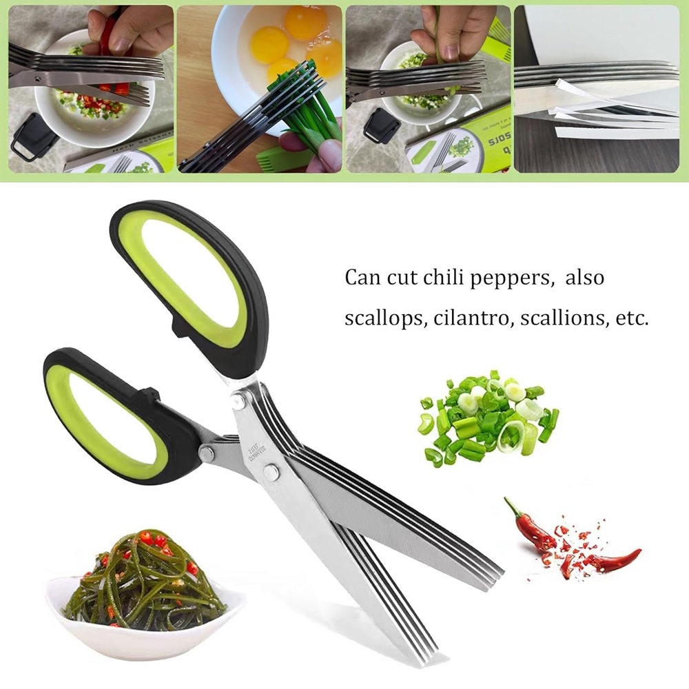 Многослойные ножницы, кухонные – обзор и цена Herb Scissors 5 Blade