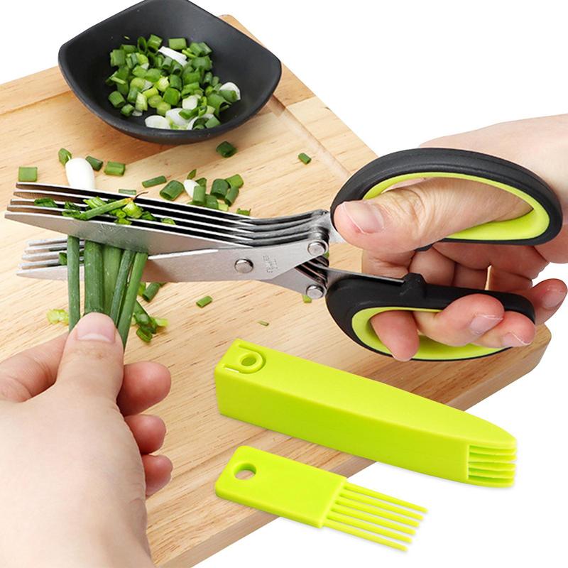 Многослойные ножницы, кухонные – обзор и цена Herb Scissors 5 Blade